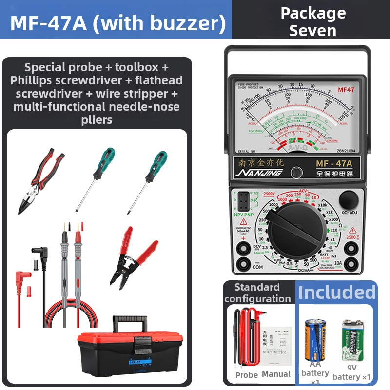 MF47A Механичен аналогов мултиметър — висока прецизност, игловиден индикатор, модел MF47A
