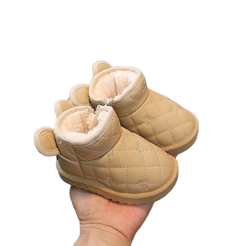 JOYNCLEON Djeca zimske čizme Unisex | Gornji dio od umjetne kože, debela podstava, gumeni đon, bočni zatvarač
