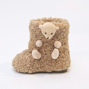 Dječje zimske čizme u korejskom stilu s podstavom od ovčje vune, unisex, slip-on, gumeni potplat