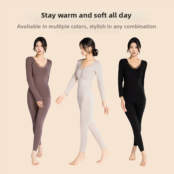 Дълъг ръкав графеново нагряван термо комплект с вградени подплънки за бюста, леггинси и топ