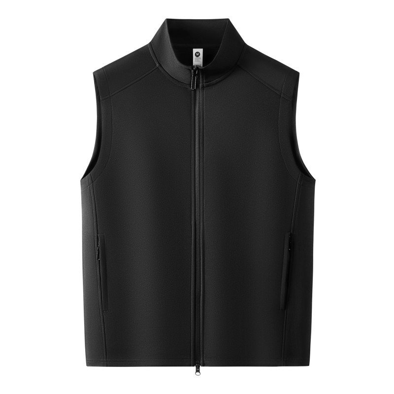 Pánska tenká vesta so stojacim golierom a zipsom – vetruodolná, vodoodolná, bez rukávov