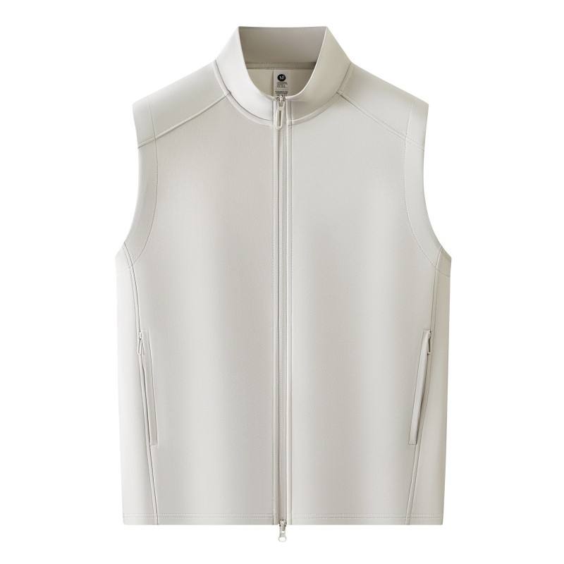 Pánska tenká vesta so stojacim golierom a zipsom – vetruodolná, vodoodolná, bez rukávov