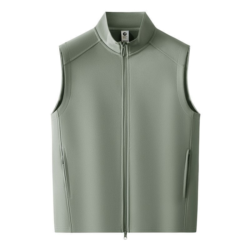 Pánska tenká vesta so stojacim golierom a zipsom – vetruodolná, vodoodolná, bez rukávov