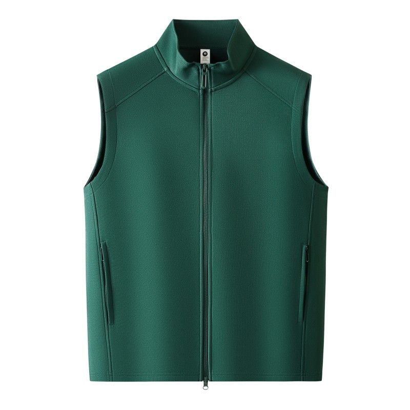 Pánska tenká vesta so stojacim golierom a zipsom – vetruodolná, vodoodolná, bez rukávov