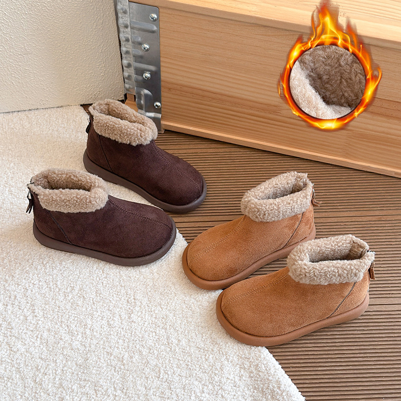 Unisex detské zimné topánky do snehu, PU horný materiál, TPR podrážka, zapínanie na suchý zips, pre 4–12 rokov