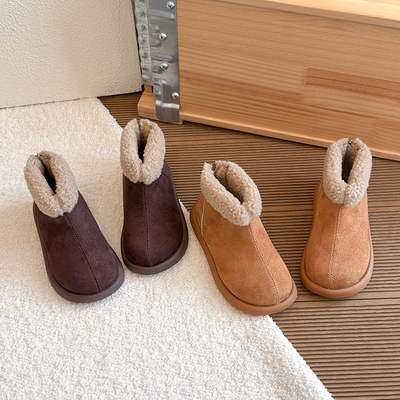 Unisex detské zimné topánky do snehu, PU horný materiál, TPR podrážka, zapínanie na suchý zips, pre 4–12 rokov