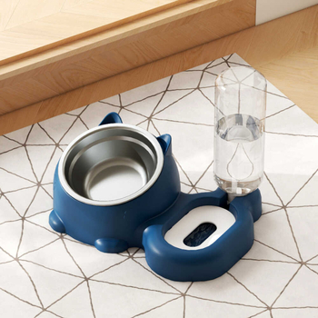 Dvojitá miska pre mačky a mačiatka – miska na krmivo a miska na vodu