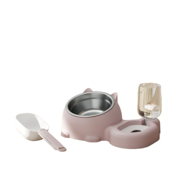 Dvojitá miska pre mačky a mačiatka – miska na krmivo a miska na vodu