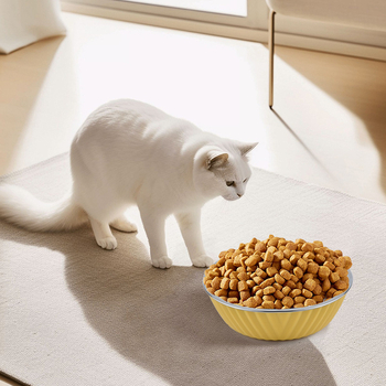 Visiaci tanier na kŕmenie a vodu pre mačky, kruhový, materiál: PP + 201 nehrdzavejúca oceľ