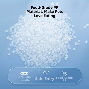 Visiaci tanier na kŕmenie a vodu pre mačky, kruhový, materiál: PP + 201 nehrdzavejúca oceľ