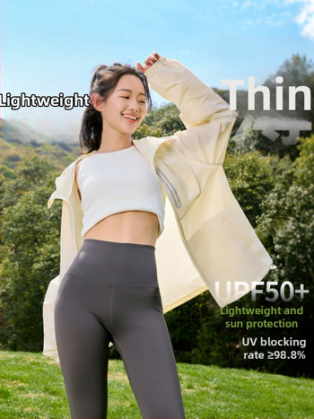 Lauko vėjo striukė su gaubtu, UPF50+ UV apsauga, greitas džiūvimas, kvėpuojanti, nailonas