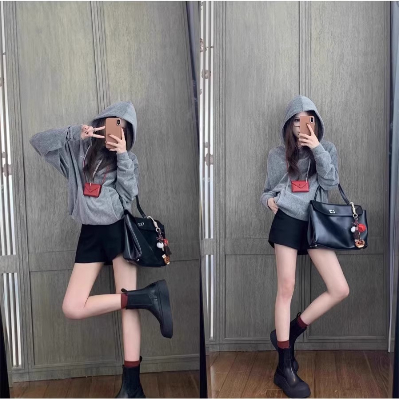 Ghete Chelsea din piele naturală, căptușite cu fleece, talpă groasă din cauciuc, gambă mid-calf, vârf rotund, închidere slip-on