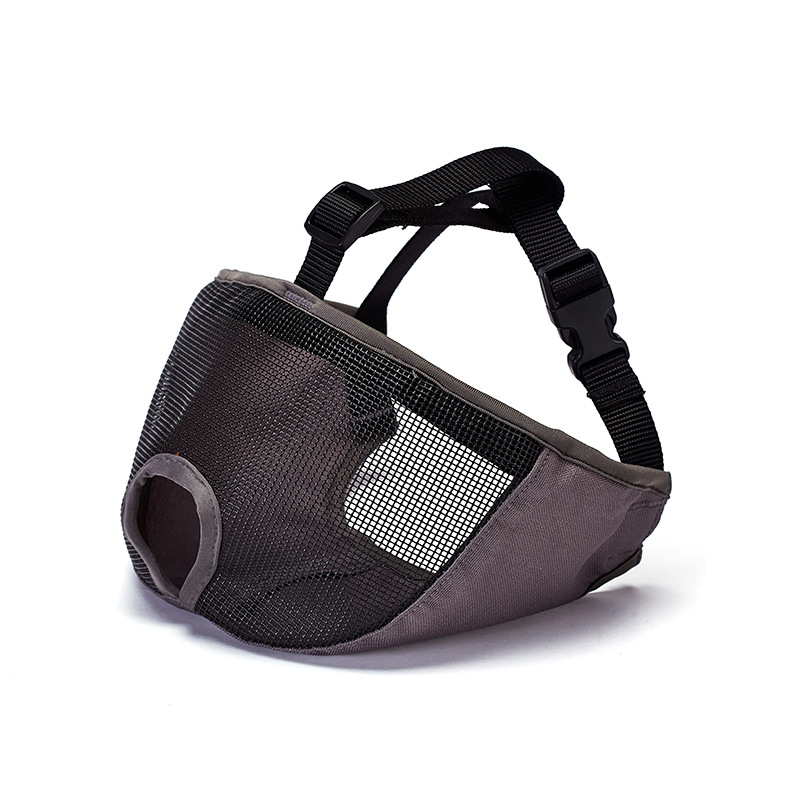 Muzzle pentru bulldog cu design de nas scurt, din Webbing Mesh Oxford Cloth și cataramă din plastic; ambalaj 77 bucăți; etichetă privată licențiată Middall.
