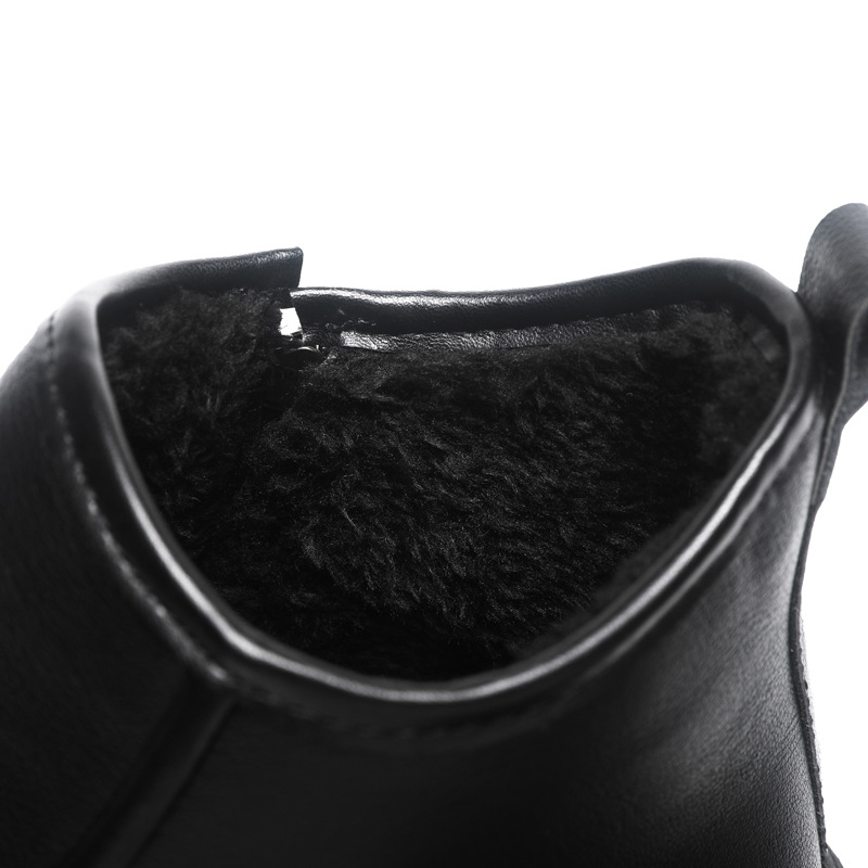 Ghete bărbați Martin din PU, căptușite cu fleece, până la mijlocul gambelor, rezistente la apă, anti-derapare