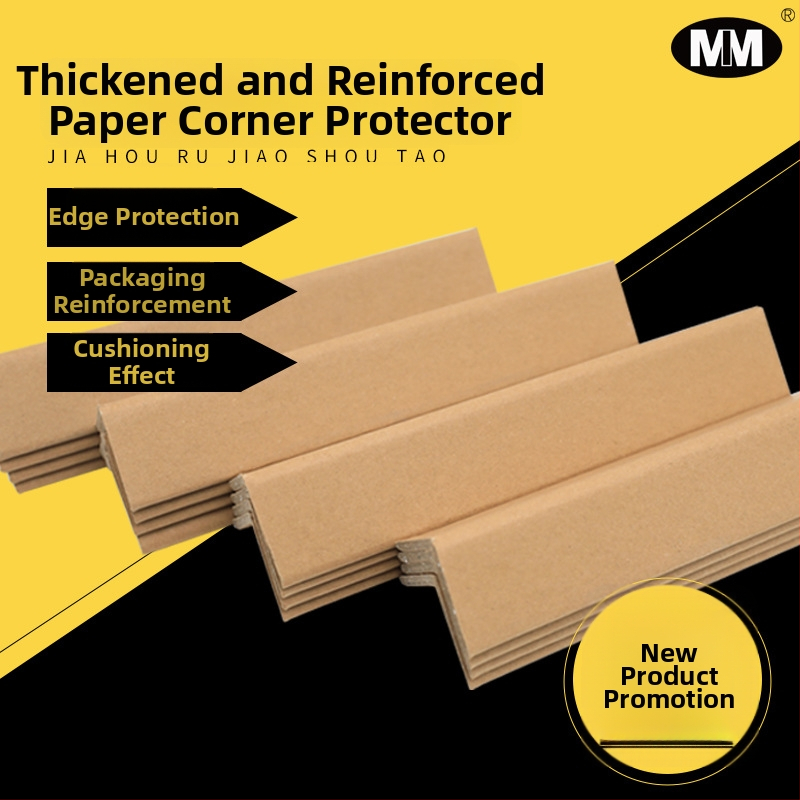 Mengmao L-tvarový papierový ochranný roh – materiál: kraftový papier a papier s vláknami v tubuse; spracovanie prispôsobiteľné; tlač loga k dispozícii