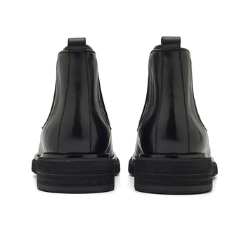 Muške Chelsea čizme s debelim potplatom za zimu – gornji dio od top-grain kože goveda, potplat od kompozita, niski shaft, okrugli vrh, srednja peta