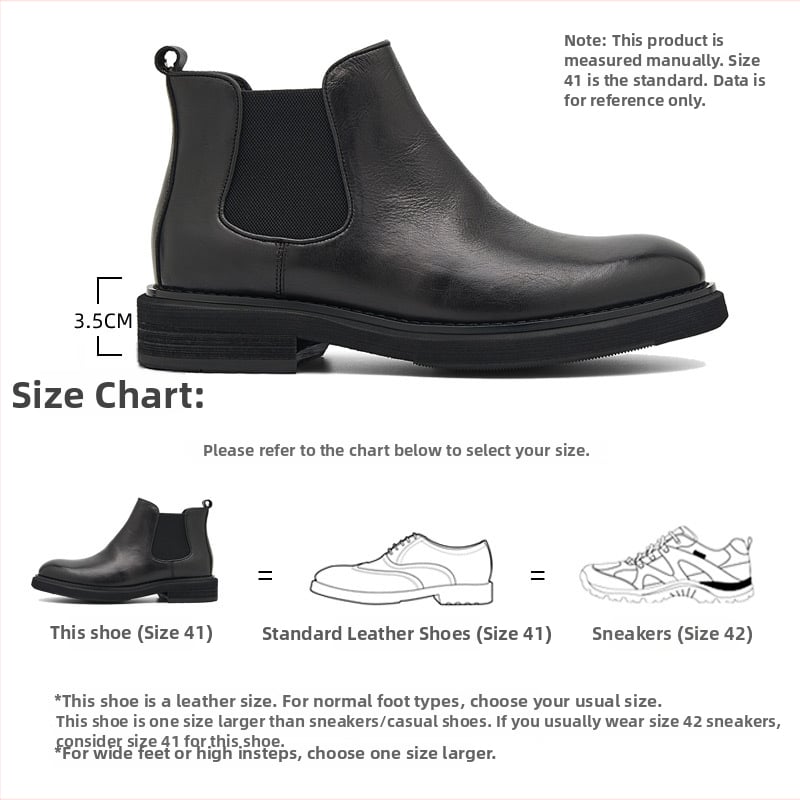 Muške Chelsea čizme s debelim potplatom za zimu – gornji dio od top-grain kože goveda, potplat od kompozita, niski shaft, okrugli vrh, srednja peta
