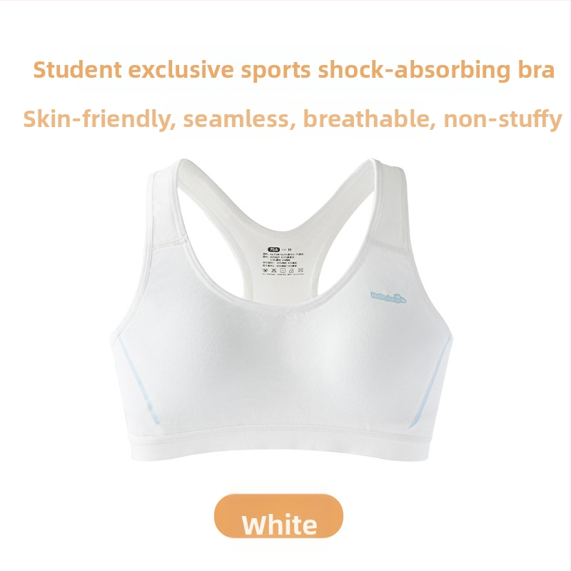 Modal športová podprsenka pre dievčatá, 3/4 košík, bez výstuže, pevné dvojité ramienka, podšívka z Mulberry hodvábu