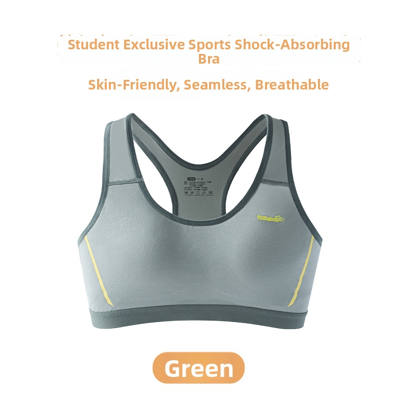 Modal športová podprsenka pre dievčatá, 3/4 košík, bez výstuže, pevné dvojité ramienka, podšívka z Mulberry hodvábu