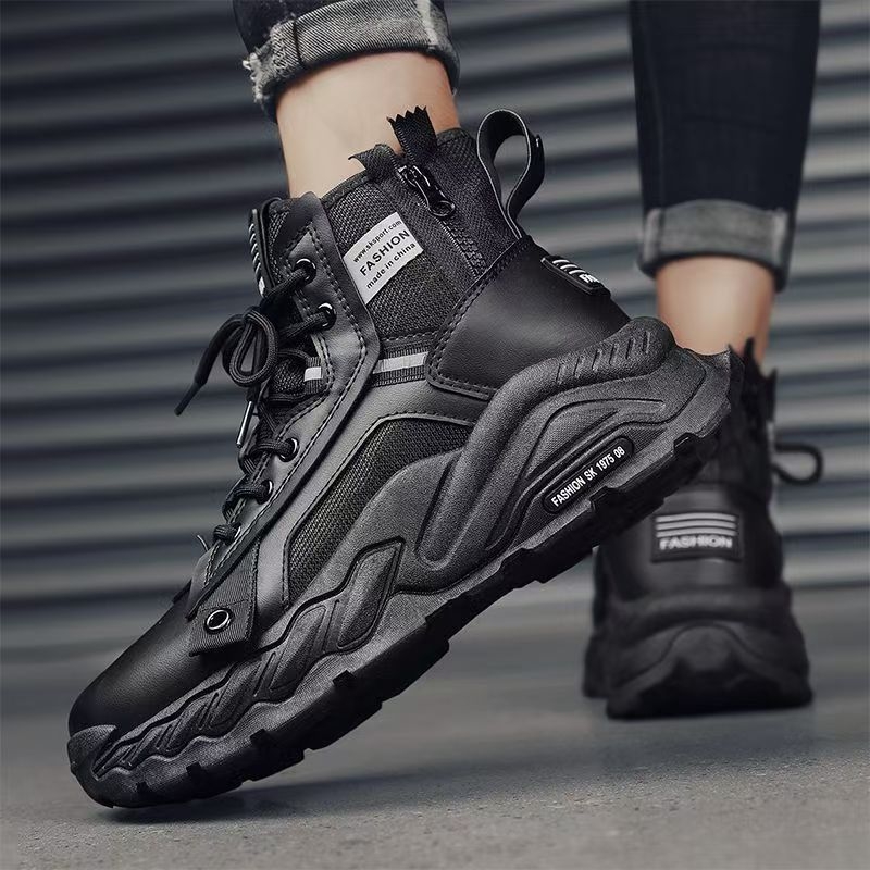 Martin topánky pre mužov, jeseň, vysoké, nepremokavé, britský retro priemyselný štýl, hrubá podrážka