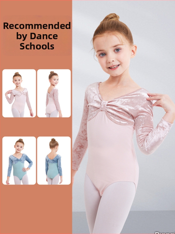 Detské baletné tréningové oblečenie, bavlna 93,2% materiál, jeseň 2023, pre dievčatá