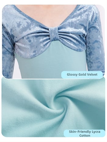 Detské baletné tréningové oblečenie, bavlna 93,2% materiál, jeseň 2023, pre dievčatá