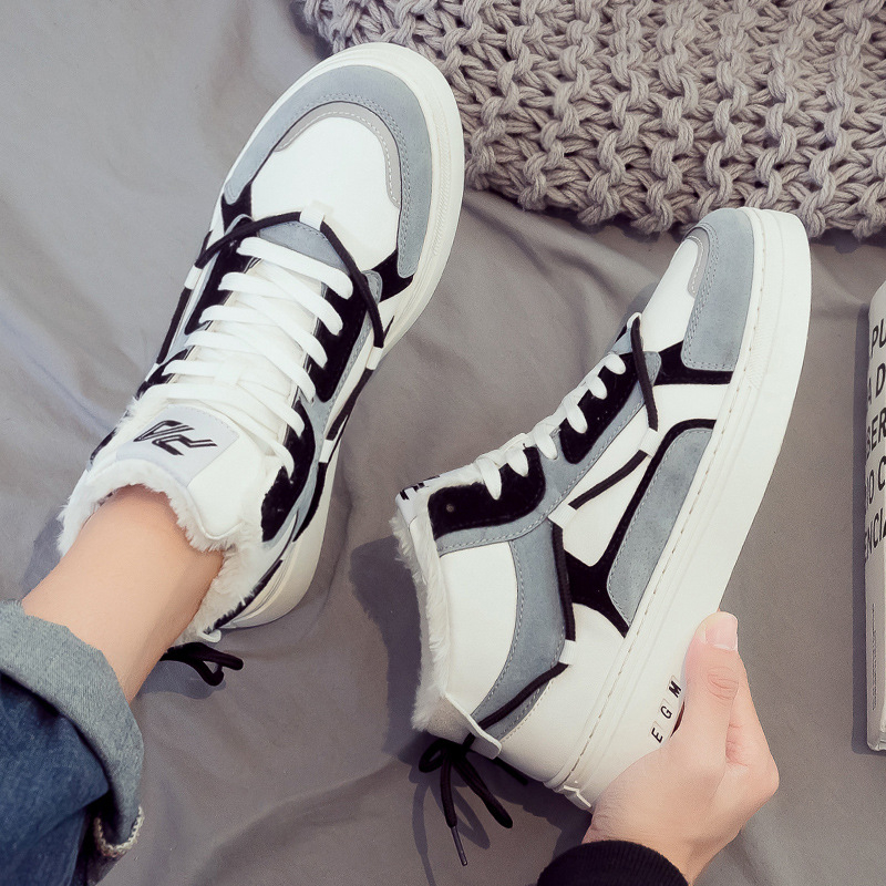 Martin topánky – vysoké zimné čižmy s teplou umelej kožušiny podšívkou, predné šnurovanie, PU vamp, gumová podrážka (Muži, PU vamp, Gumená podrážka)