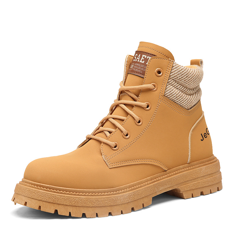 Martin topánky pre mužov, vrchnok z Pig Eight kože, PVC podrážka, nízky podpätok 1–3 cm, okrúhla špička