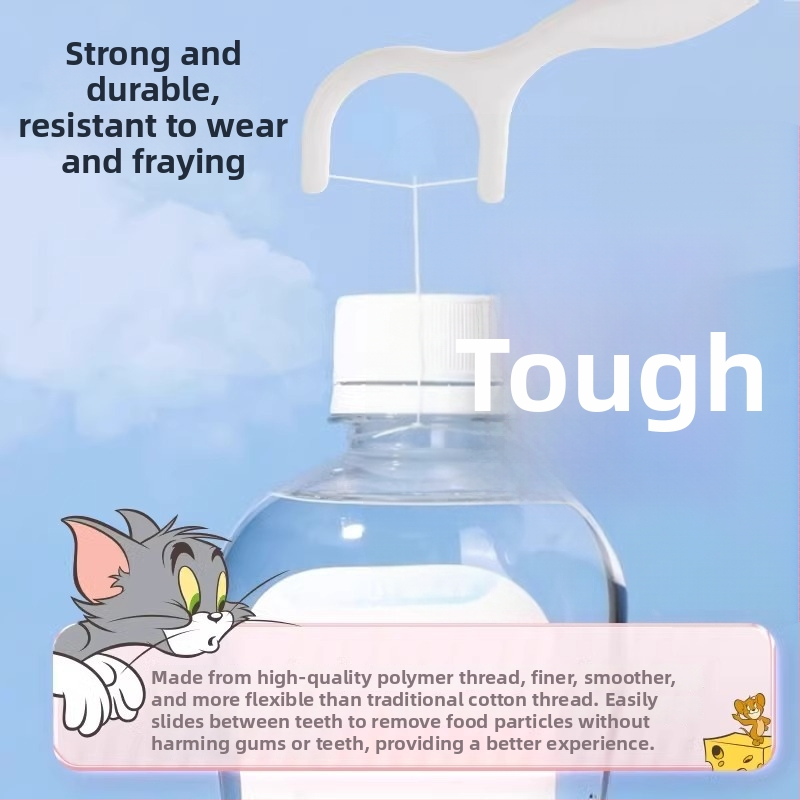 Hainuo dantų siūlų lazdelės, vienkartinės, atskirai supakuotos, nešiojamos, 50 vnt