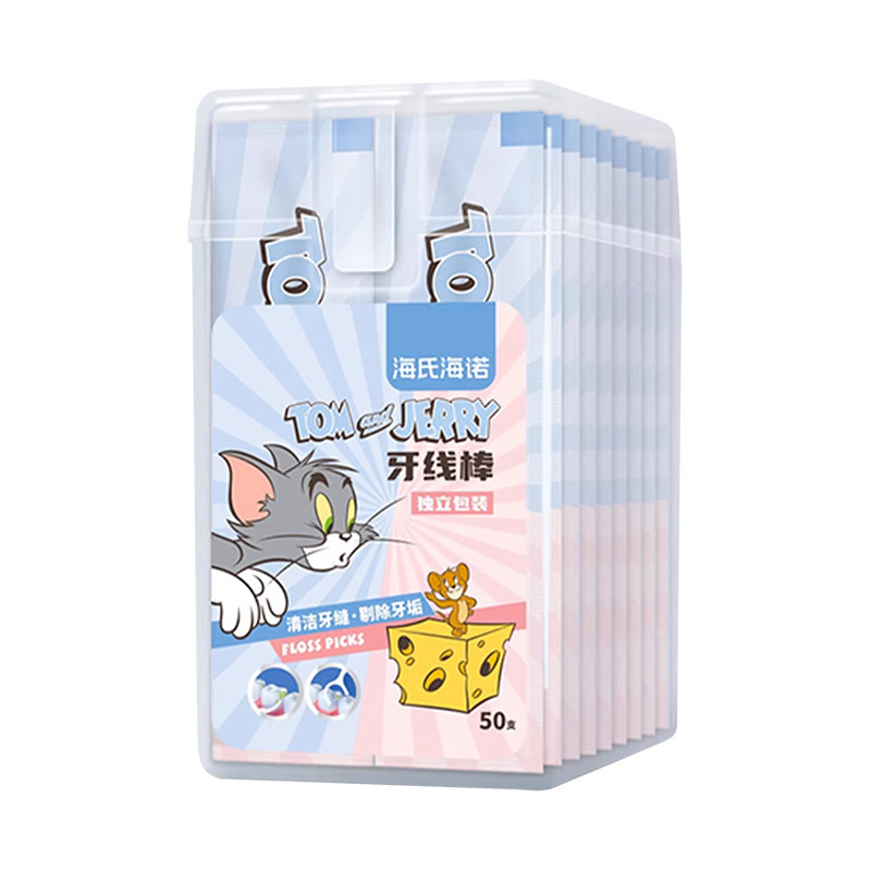 Hainuo zubné špáradlá s niťou, jednorazové, samostatne balené, prenosné, 50 ks
