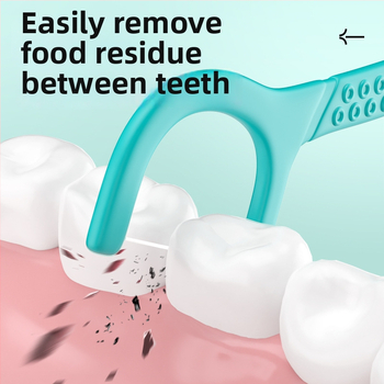 RAOYI antibakteriálne interdentalné floss sticks, jednorázové plastové, 50 ks v balení