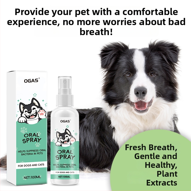 OGAS mutas sprejs mājdzīvniekiem — svaiga elpa, universāla lietošana, starptautisks eksports ekskluzīvs