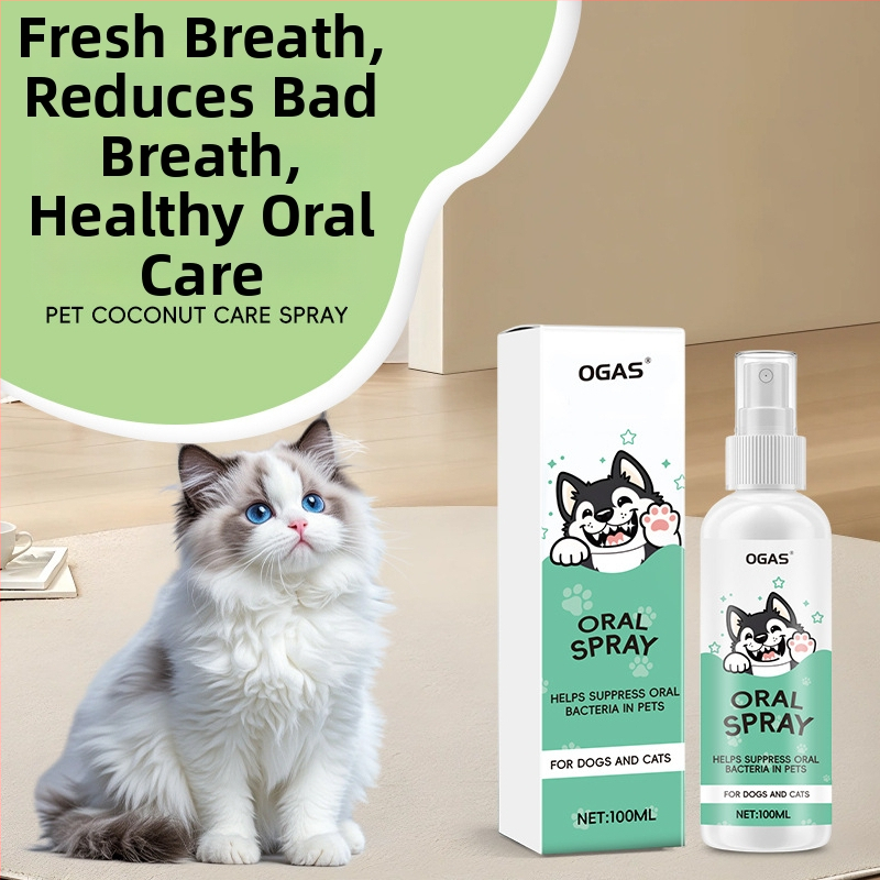 OGAS mutas sprejs mājdzīvniekiem — svaiga elpa, universāla lietošana, starptautisks eksports ekskluzīvs