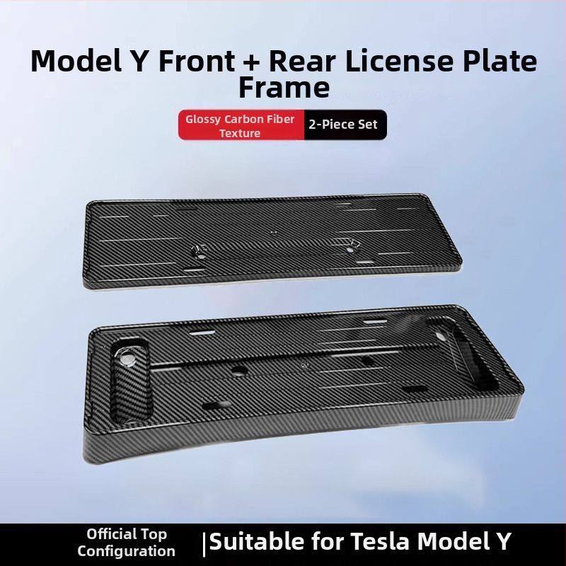 Tesla Model Y numbrimärgi hoidja — plastikust, täiuslik kaitse, ühilduv Model Y-ga