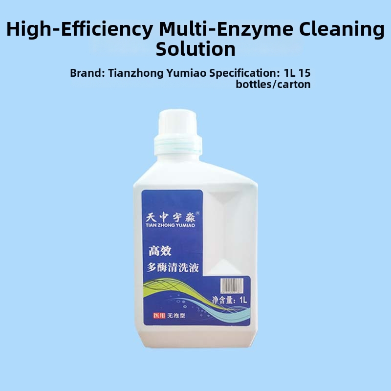 Dentálny čistiaci prostriedok na nástroje – vysoká účinnosť viac enzýmov, koncentrované nízkopeňové riešenie, 1 L, Yu Miao