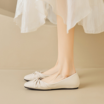 Női Bean Shoes, slip-on, lapos sarok, négyszögletes orr, mikroszövet felsőrész, gumírozott talp