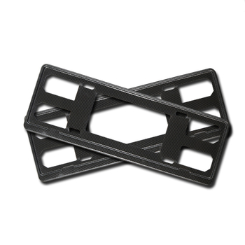 Okvir za registarsku pločicu automobila, nehrđajući čelik, snap-on montaža, model G-T-03, kompatibilan s plavim registarskim pločicama