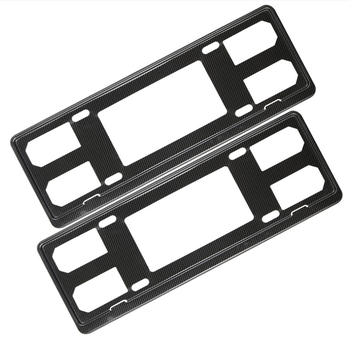 Okvir za registarsku pločicu automobila, nehrđajući čelik, snap-on montaža, model G-T-03, kompatibilan s plavim registarskim pločicama