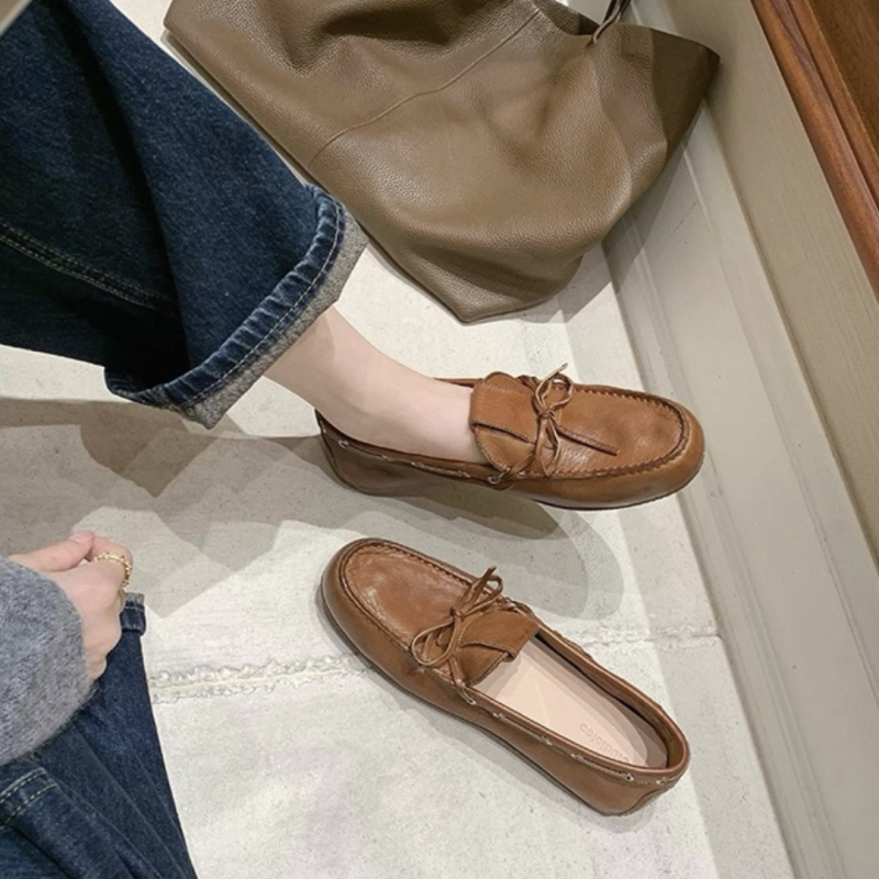 Loaferice s okruglim vrhom, gornji dio od mikrovlakana, slip-on, niski ravni potpetica, gumena potplat (okrugli vrh, mikrovlakna, slip-on, niski potpetica, gumena podplat)