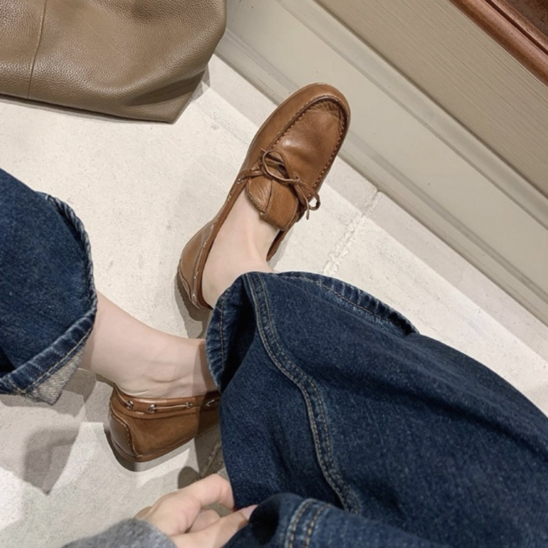 Loaferice s okruglim vrhom, gornji dio od mikrovlakana, slip-on, niski ravni potpetica, gumena potplat (okrugli vrh, mikrovlakna, slip-on, niski potpetica, gumena podplat)