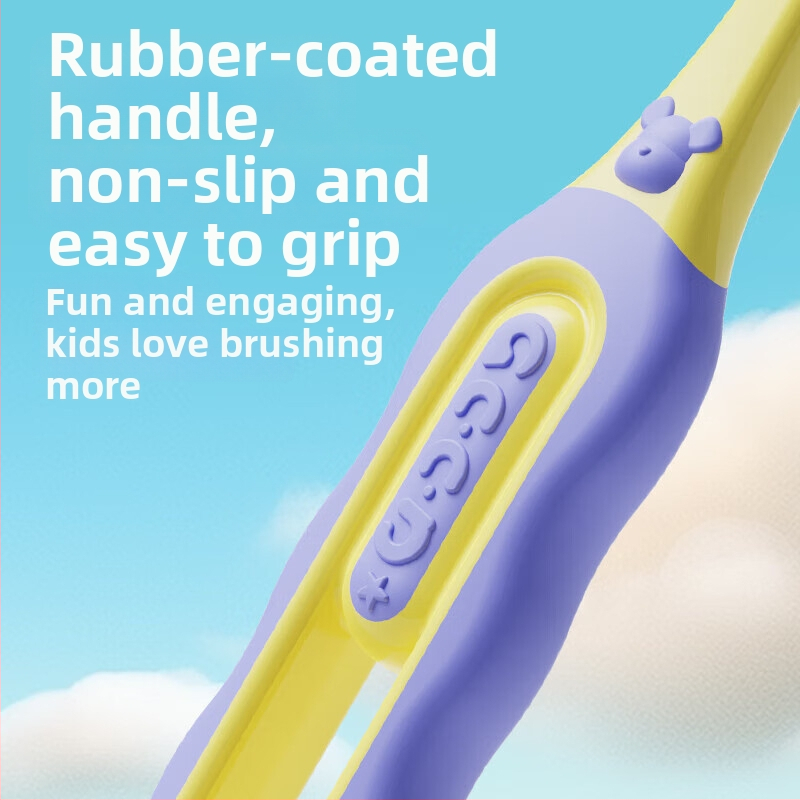 SOAO bērnu trīspusēja zobu birste ar mīkstām sariem — 2 komplekti, manuāla
