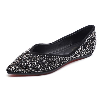 Ženske Bean Shoes s oštrim vrhom, gornji materijal Super Fiber, gumeni potplat, Slip-On