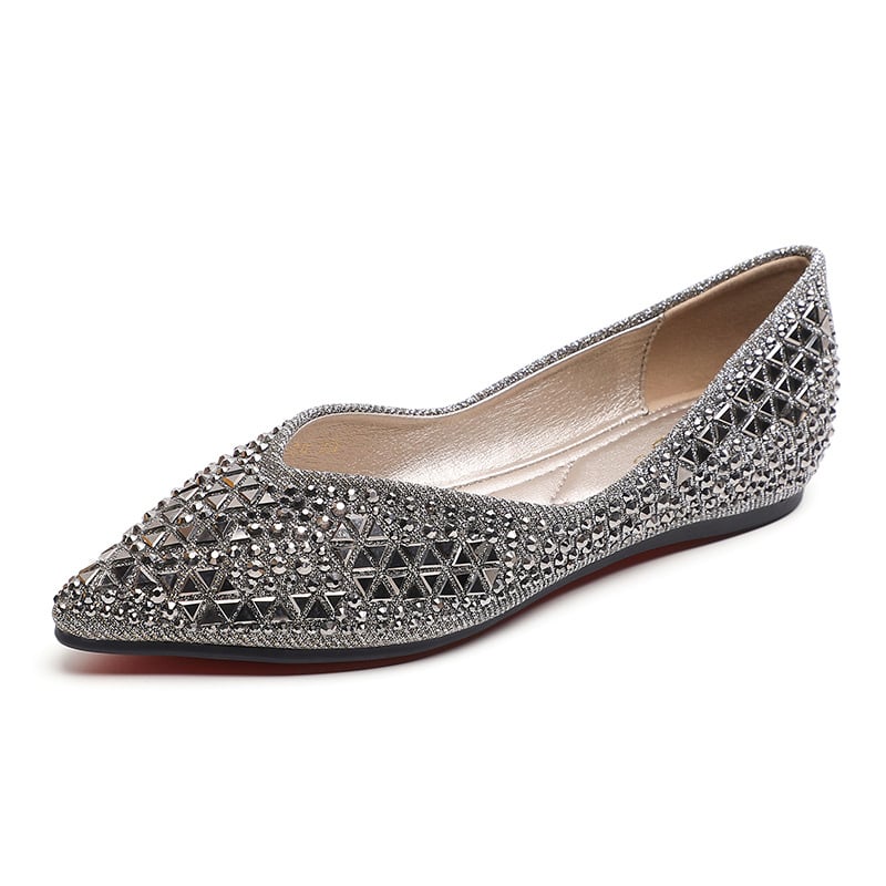 Ženske Bean Shoes s oštrim vrhom, gornji materijal Super Fiber, gumeni potplat, Slip-On