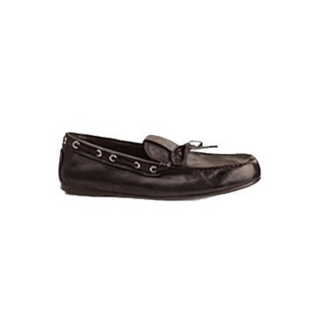 Loafers dama din microfibră, vârf rotund, toc mic, fără șireturi, fundă în formă de fluture