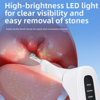 Elektriska tonzilālo akmeņu noņemšanas iekārte pieaugušajiem, anti-sensitivitātes funkcija, 180 g neto svars, OEM