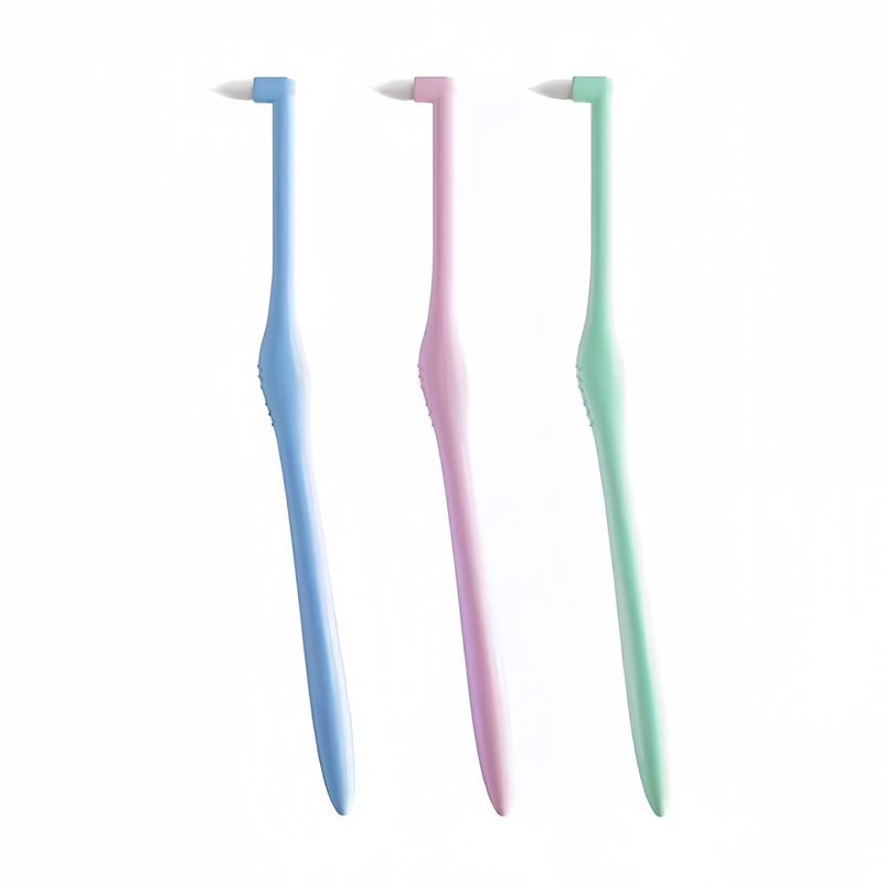 Interdentalna četkica s oštrim glavom od jednog snopa, model 32717, jedno pakiranje, za odrasle, čišćenje, ručno, Cuida