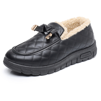 Γυναικεία χειμωνιάτικα slip-on παπούτσια Old Beijing, επάνω μέρος από microfiber, αδιάβροτα, αντιολισθητικά, επένδυση φλίς, παχιά σόλα