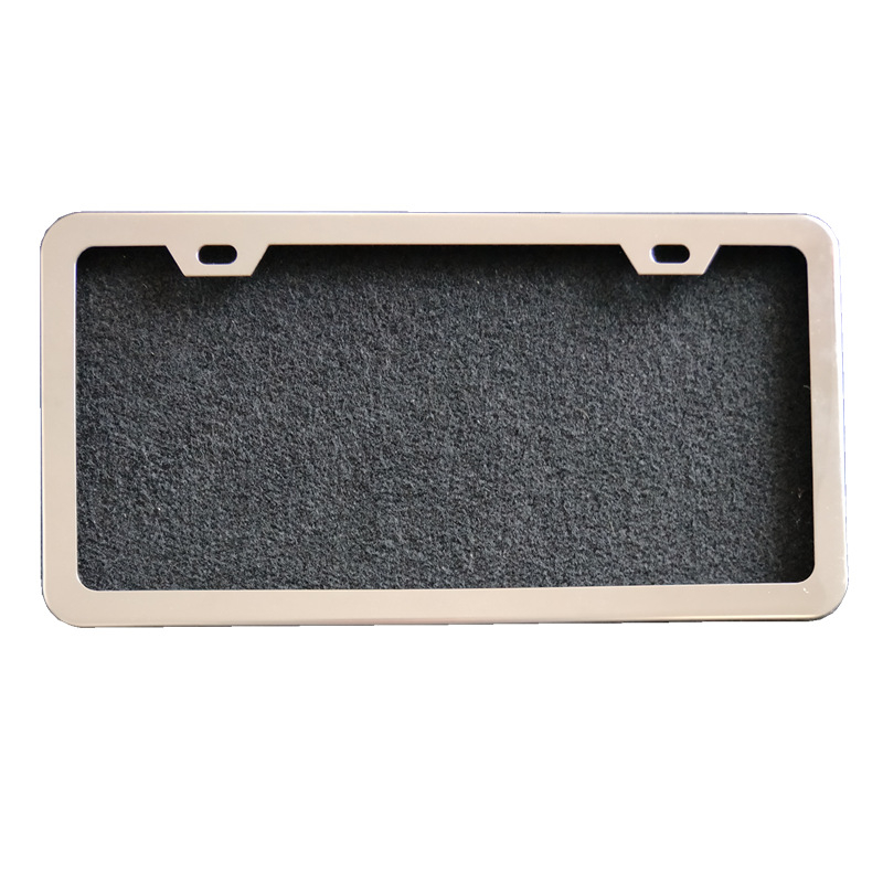 Okvir registarske pločice od nehrđajućeg čelika, US-standard s dvije rupe i uskim rubom, model 0.8, marka Ruishangget