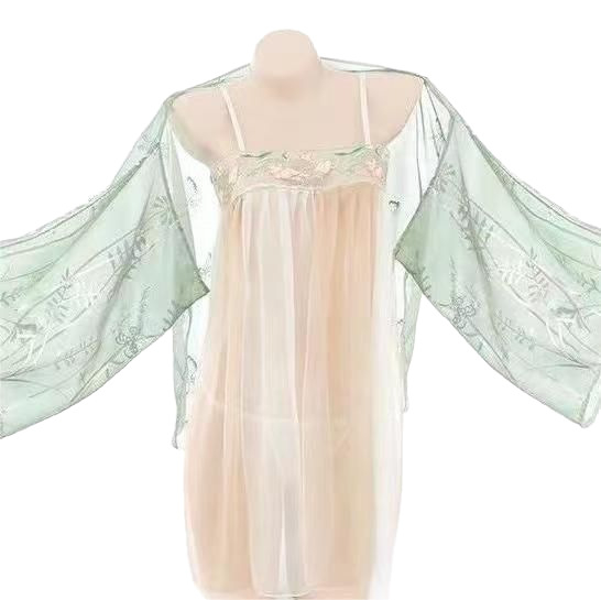 Younghee Hanfu–inspirirani set donjeg rublja, poliester 70–80%, retro noćna haljina za žene, pakiranje u vrećici, proljetno izdanje 2025