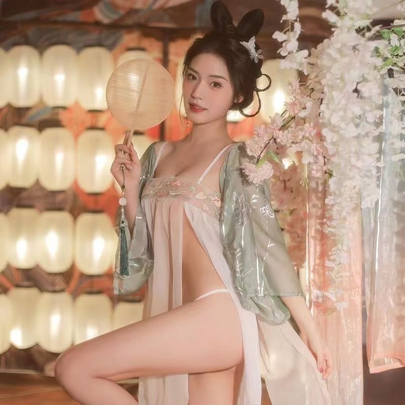 Younghee Hanfu–inspirirani set donjeg rublja, poliester 70–80%, retro noćna haljina za žene, pakiranje u vrećici, proljetno izdanje 2025